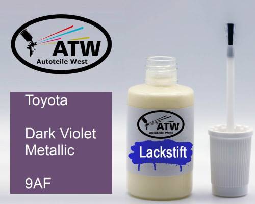 Toyota, Dark Violet Metallic, 9AF: 20ml Lackstift, von ATW Autoteile West.